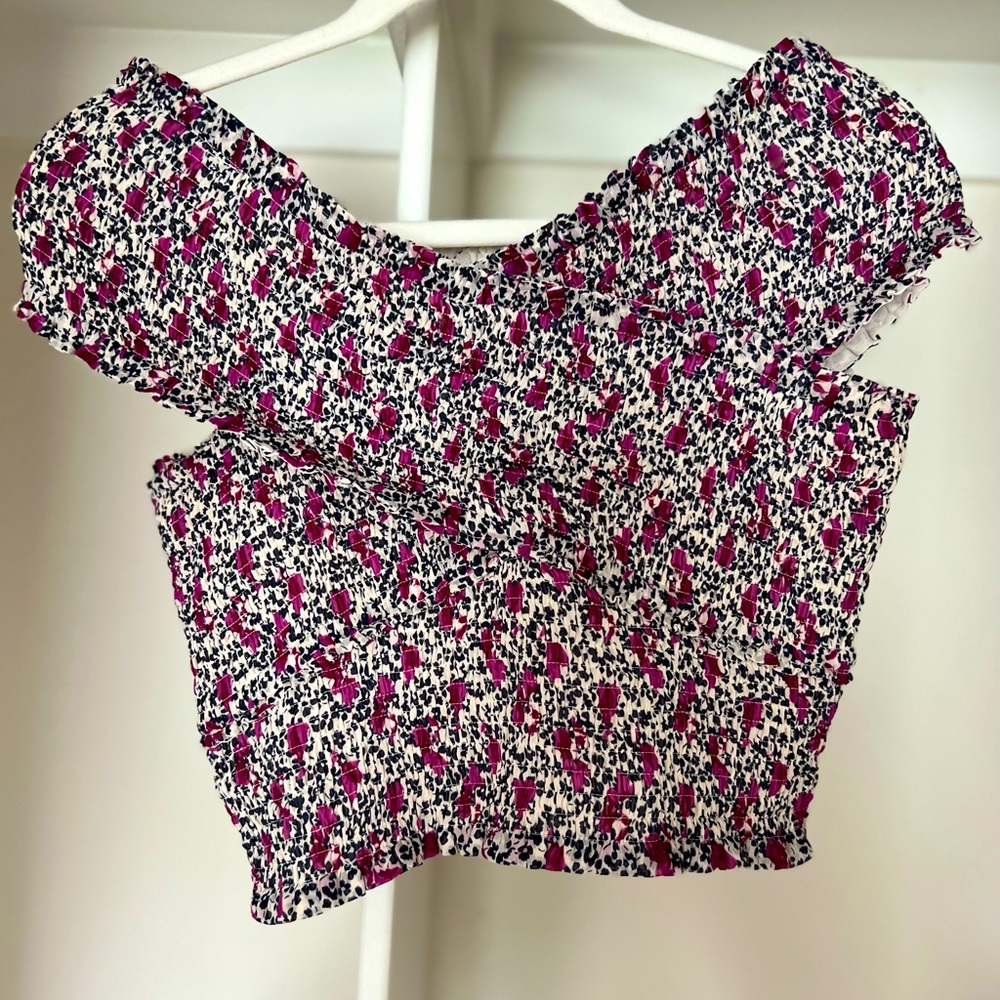 Criss Cross Scrunch Crop Top - Express